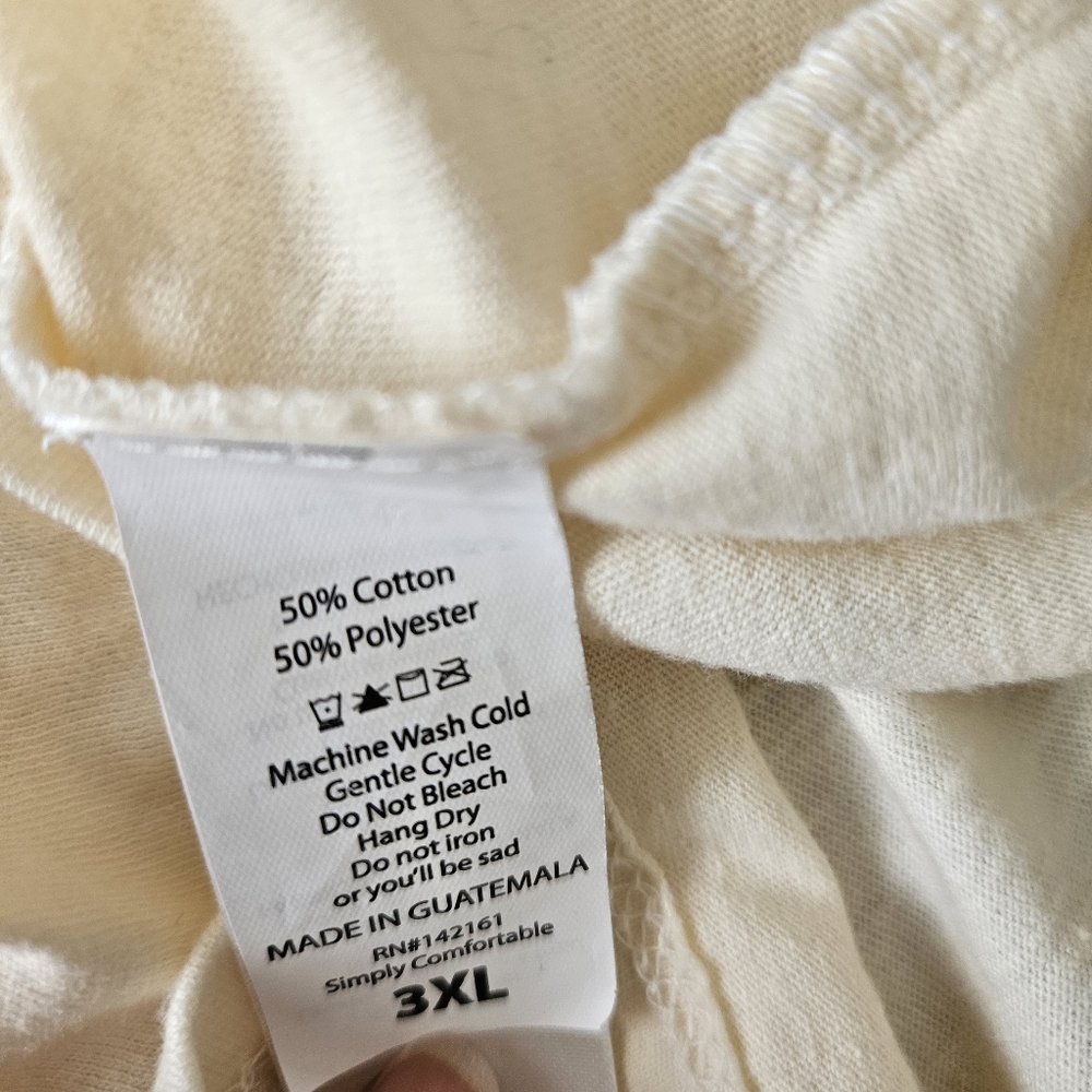 Lularoe shirt plus size 3XL cream yellow pumpkin print tunic top short sleeves - Picture 11 of 13